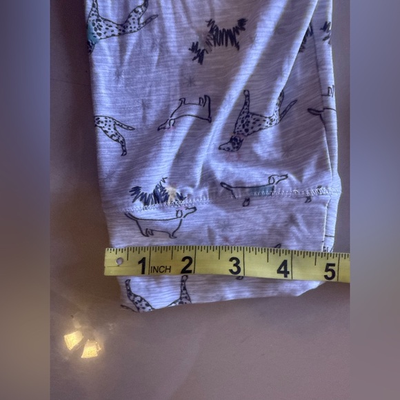 Derek Heart Animal Print Cocktail Pajama Crop Top Pant Set Long Sleeve Soft L - Picture 11 of 16